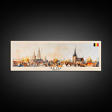 Genk Belgium Travel Print Wall Art, Panoramic City Art, Travel Art, Wall Decor, Vacation Gift, Framed Canvas Print Or Metal Art