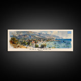 Kalamaria Greece Wall Art, Panoramic Travel Poster, Panoramic Framed Canvas Print, City Wall Art, Wall Hanging Home Decor, Travel Art