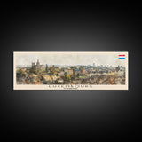 Luxembourg Luxembourg Panoramic Travel Poster, Framed Canvas Print or Metal Wall Art, Travel Art, Home Decor, Panoramic Painting, Midcentury Art