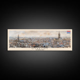 Utrecht Netherlands Travel Print Wall Art, Panoramic City Art, Travel Art, Wall Decor, Vacation Gift, Framed Canvas Print Or Metal Art