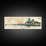 Venice Italy Travel Print Wall Art, Panoramic City Art, Travel Art, Wall Decor, Vacation Gift, Framed Canvas Print Or Metal Art