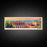 Alcorcón Spain Panoramic Travel Poster, Framed Canvas Print or Metal Wall Art, Travel Art, Home Decor, Panoramic Painting, Midcentury Art