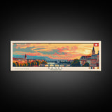 Basel SwitzerlandTravel Art, City Art, Framed Canvas Print or Metal Wall Art, Europe Travel Poster, Panoramic Wall Art, Extra Wide Wall Art