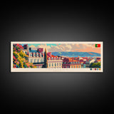 Coimbra Portugal Travel Art, City Art, Framed Canvas Print or Metal Wall Art, Europe Travel Poster, Panoramic Wall Art, Extra Wide Wall Art