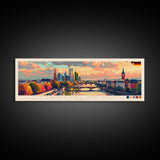 Frankfurt Germany Travel Print Wall Art, Panoramic City Art, Travel Art, Wall Decor, Vacation Gift, Framed Canvas Print Or Metal Art