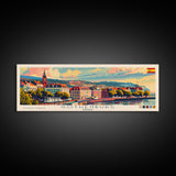 Gothenburg Sweden Travel Art, City Art, Framed Canvas Print or Metal Wall Art, Europe Travel Poster, Panoramic Wall Art, Extra Wide Wall Art