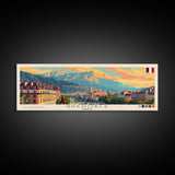 Grenoble France Travel Print Wall Art, Panoramic City Art, Travel Art, Wall Decor, Vacation Gift, Framed Canvas Print Or Metal Art