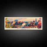 Groningen Netherlands Travel Art, City Art, Framed Canvas Print or Metal Wall Art, Europe Travel Poster, Panoramic Wall Art, Extra Wide Wall Art