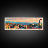 Hradec Czech Republic Travel Art, City Art, Framed Canvas Print or Metal Wall Art, Europe Travel Poster, Panoramic Wall Art, Extra Wide Wall Art