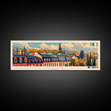 Kielce Poland Wall Art, Panoramic Travel Poster, Panoramic Framed Canvas Print, City Wall Art, Wall Hanging Home Decor, Travel Art