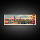 Magdeburg Germany Wall Art, Panoramic Travel Poster, Panoramic Framed Canvas Print, City Wall Art, Wall Hanging Home Decor, Travel Art