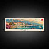 Mersin Turkey Wall Art, Panoramic Travel Poster, Panoramic Framed Canvas Print, City Wall Art, Wall Hanging Home Decor, Travel Art