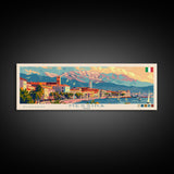 Messina Italy Travel Print Wall Art, Panoramic City Art, Travel Art, Wall Decor, Vacation Gift, Framed Canvas Print Or Metal Art