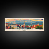 Pančevo Serbia Wall Art, Panoramic Travel Poster, Panoramic Framed Canvas Print, City Wall Art, Wall Hanging Home Decor, Travel Art