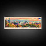 Samara Russia Wall Art, Panoramic Travel Poster, Panoramic Framed Canvas Print, City Wall Art, Wall Hanging Home Decor, Travel Art