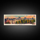 The Hague Netherlands Travel Print Wall Art, Panoramic City Art, Travel Art, Wall Decor, Vacation Gift, Framed Canvas Print Or Metal Art