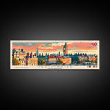 Westminster United Kingdom Wall Art, Panoramic Travel Poster, Panoramic Framed Canvas Print, City Wall Art, Wall Hanging Home Decor, Travel Art