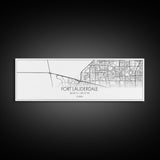 Panoramic Fort Lauderdale City Map, Florida Art, Map Print, Minimalist Wall Art, Canvas Art, Housewarming Gift, Street Map Art, Closing Gift