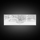 Panoramic Grand Prairie City Map, Texas Art, Map Print, Minimalist Wall Art, Canvas Art, Housewarming Gift, Street Map Art, Closing Gift