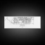 Panoramic Hialeah City Map, Florida Art, Map Print, Minimalist Wall Art, Canvas Art, Housewarming Gift, Street Map Art, Closing Gift