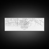 Panoramic Huntsville City Map, Alabama Art, Map Print, Minimalist Wall Art, Canvas Art, Housewarming Gift, Street Map Art, Closing Gift