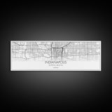 Panoramic Indianapolis  City Map, Indiana Art, Map Print, Minimalist Wall Art, Canvas Art, Housewarming Gift, Street Map Art, Closing Gift