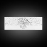 Panoramic Lexington City Map, Kentucky Art, Map Print, Minimalist Wall Art, Canvas Art, Housewarming Gift, Street Map Art, Closing Gift