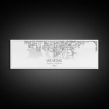 Panoramic Las Vegas  City Map, Nevada Art, Map Print, Minimalist Wall Art, Canvas Art, Housewarming Gift, Street Map Art, Closing Gift