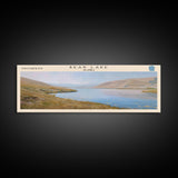 Bear Lake USA North Slope Alaska Panoramic Framed Canvas Print, Lake House Decor, Scenic Painting, Travel Poster, Nature Scene