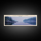 Contwoyto Lake Framed Canvas Print, Lake House Decor, Panoramic Wide Art, Travel Poster, Rustic Lake Painting, Home Decor