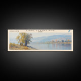 Lake Cleveland Idaho Framed Canvas Print, Lake House Decor, Panoramic Wall Art, Travel Poster, Stunning Lake Painting, Home Art