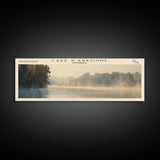 Lake D'Arbonne Louisiana Framed Canvas Print, Lake House Decor, Panoramic Wall Art, Travel Poster, Serene Lake Painting, Nature Art