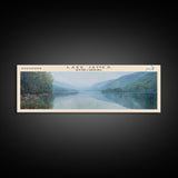 Lake Jocassee South Carolina Framed Canvas Print, Lake House Decor, Panoramic Wall Art, Travel Poster, Stunning Lake Painting, Home Art