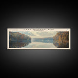 Lake Nockamixon Pennsylvania Framed Canvas Print, Lake House Decor, Panoramic Wall Art, Travel Poster, Stunning Landscape Painting, Bedroom Decor