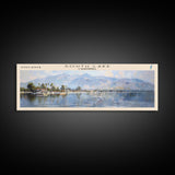 South Lake California Panoramic Framed Canvas Print, Lake House Decor, Wall Art, Travel Poster, Serene Landscape, Modern Art