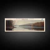 Stillwater Lake Pennsylvania Panoramic Framed Canvas Print, Lake House Decor, Wall Art, Travel Poster, Serene Lake Painting, Living Room Decor