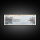 Waconda Lake Kansas Panoramic Wall Art, Framed Canvas Print, Lake House Decor, Travel Poster, Beautiful Lake Scene, Home Art