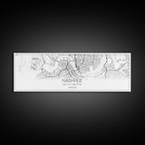 Panoramic Nashville City Map, Tennessee Art, Map Print, Minimalist Wall Art, Canvas Art, Housewarming Gift, Street Map Art, Closing Gift