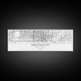 Panoramic Oklahoma City Map, Oklahoma Art, Map Print, Minimalist Wall Art, Canvas Art, Housewarming Gift, Street Map Art, Closing Gift