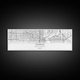 Panoramic Omaha City Map, Nebraska Art, Map Print, Minimalist Wall Art, Canvas Art, Housewarming Gift, Street Map Art, Closing Gift