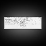 Panoramic Riverside City Map, California Art, Map Print, Minimalist Wall Art, Canvas Art, Housewarming Gift, Street Map Art, Closing Gift