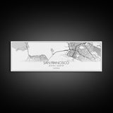 Panoramic San Francisco City Map, California Art, Map Print, Minimalist Wall Art, Canvas Art, Housewarming Gift, Street Map, Closing Gift