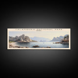 Calanques National Park COUNTRY | Framed Travel Poster Canvas Print | Trendy Wall Art | Watercolor Painting | Living Room Art | Unique Art