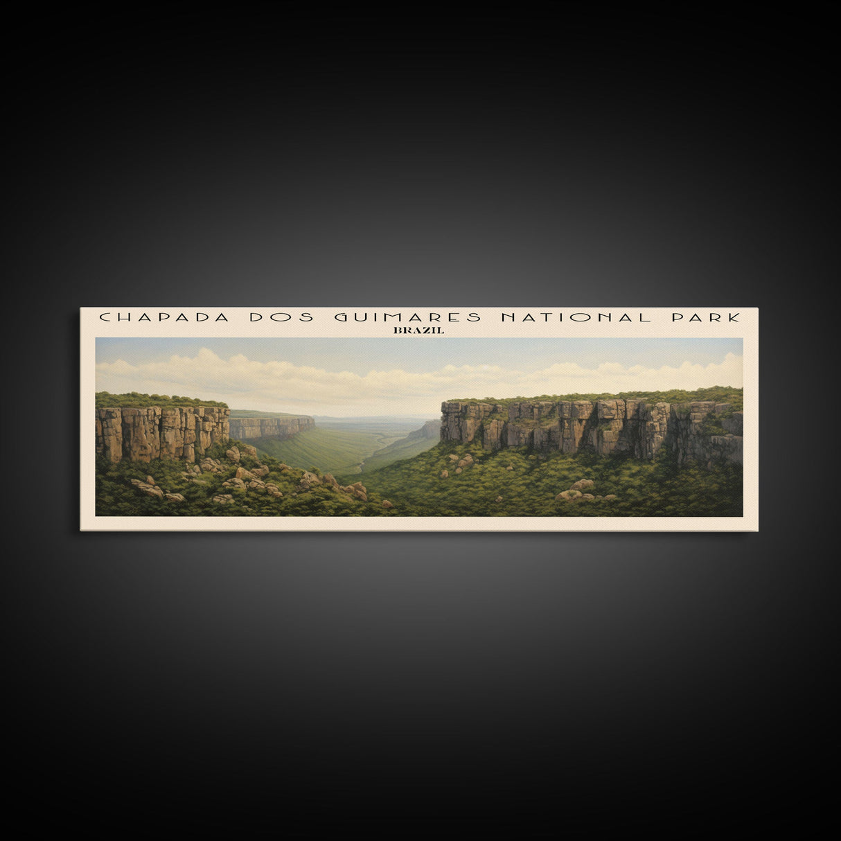 Chapada dos Guimarães National Park Framed Canvas Print Travel Poster | Wall Art | Home Decor | Gift For Travel Lover | Wall Hanging | Original Art