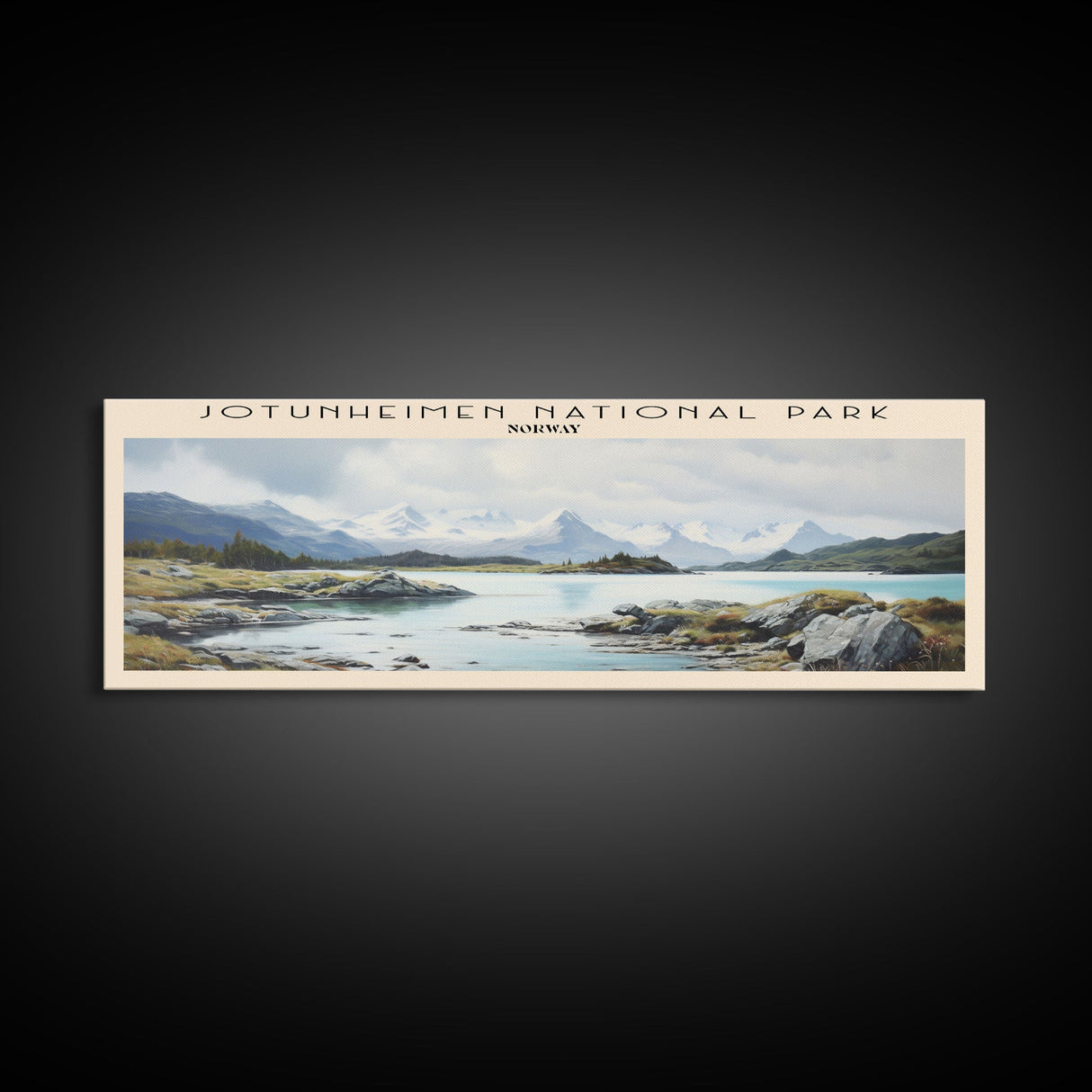 Jotunheimen National Park Framed Canvas Print Travel Poster | Wall Art | Home Decor | Gift For Travel Lover | Wall Hanging | Original Art