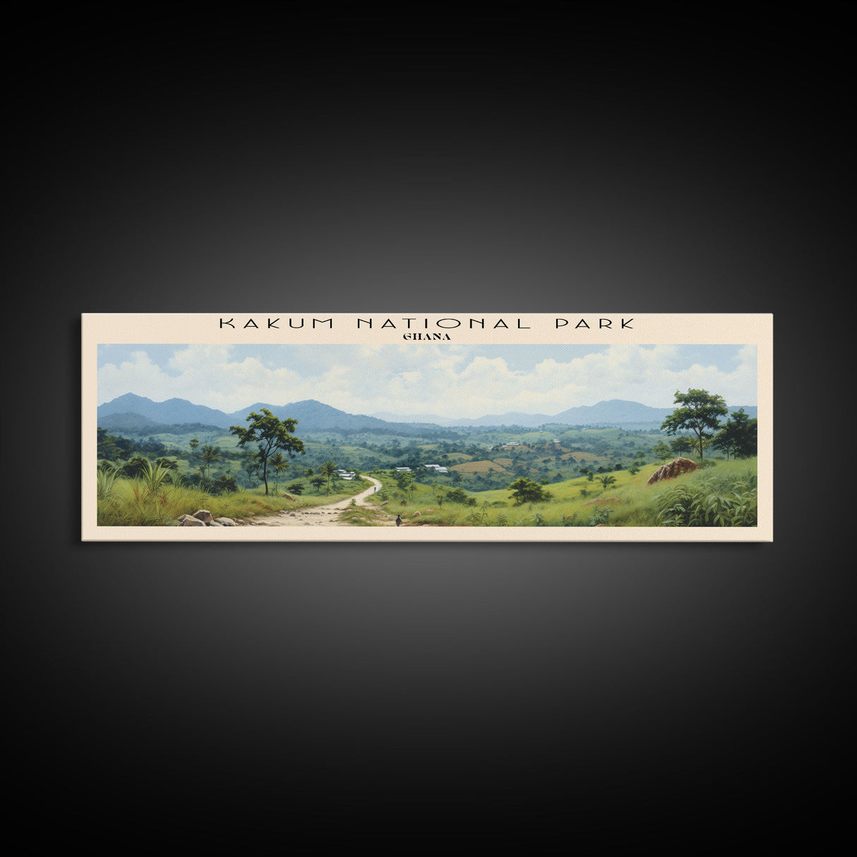 Kakum National Park Travel Poster Print, Framed Canvas Print, COUNTRY Travel Art, Wood Framed Art, Wall Hanging, Home Decor