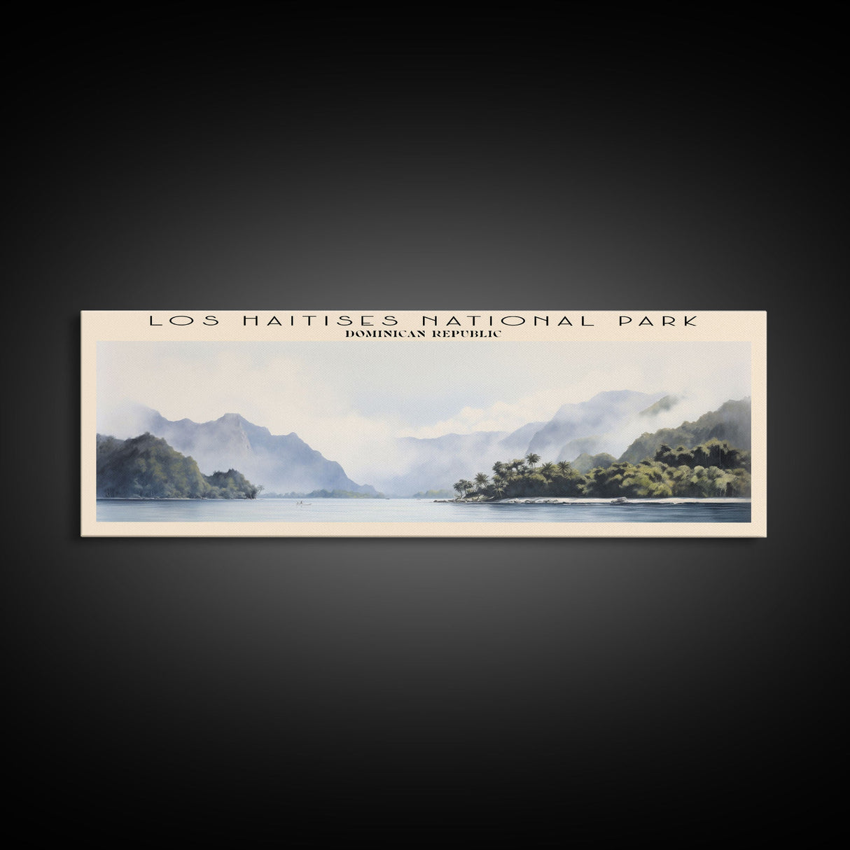 Los Haitises National Park COUNTRY | Framed Travel Poster Canvas Print | Trendy Wall Art | Watercolor Painting | Living Room Art | Unique Art