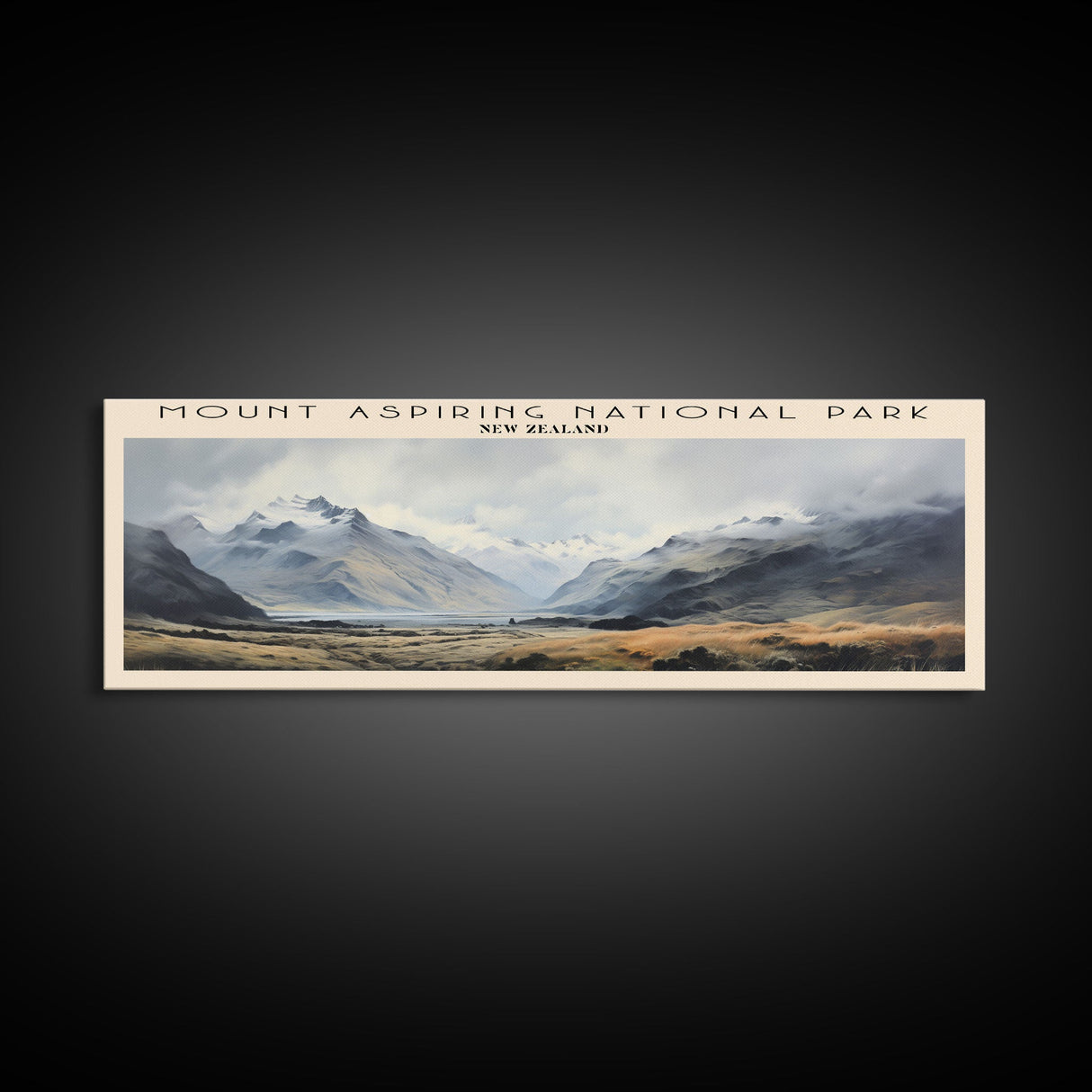 Mount Aspiring National Park Travel Poster Print, Framed Canvas Wall Art, Metal Wall Art, COUNTRY art, Gift For Him, Travel Wall Art, Travel Lover Gift