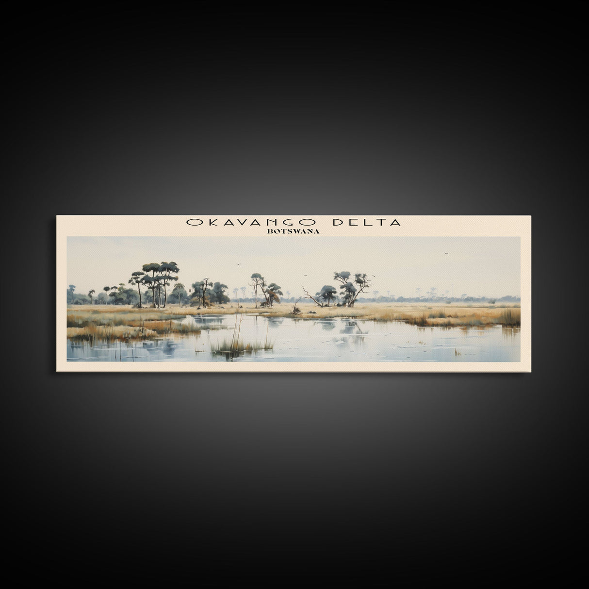 Okavango Delta Travel Poster Print, Framed Canvas Wall Art, Metal Wall Art, COUNTRY art, Gift For Him, Travel Wall Art, Travel Lover Gift