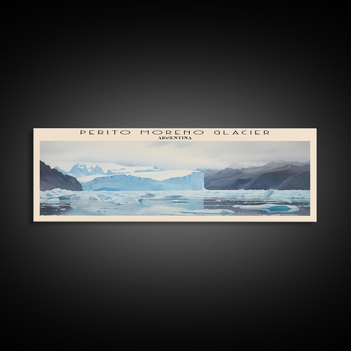 Perito Moreno Glacier Travel Poster Print, Framed Canvas Wall Art, Metal Wall Art, COUNTRY art, Gift For Him, Travel Wall Art, Travel Lover Gift